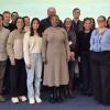 Éliane Ubalijoro with IIASA colleagues following her lecture at the Institute