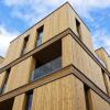 Contemporary apartment building made of wood at Hamburg 