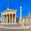 Panoramic view of the Academy of Athens in Greece