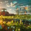 Futuristic Smart Farming Tractor with Digital Interface