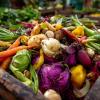 Large container with food waste