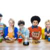 Diverse group of people with digital devices