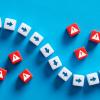 Navigating risk concept with arrows and exclamation marks