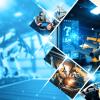 Automated AI industry robot and robotic arms assembly in factory production NLP. 