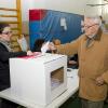 Unidentified man voting