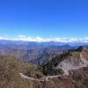Mountains carved just above Jay Prithvi Highway in Bajhang district of Sudurpaschim province to build a road