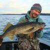 Man Holding Walleye Fishing Fish Fisherman