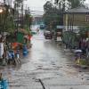 Flooding in the streets of African capital after heavy rain
